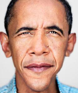 Caricature of Obama's face